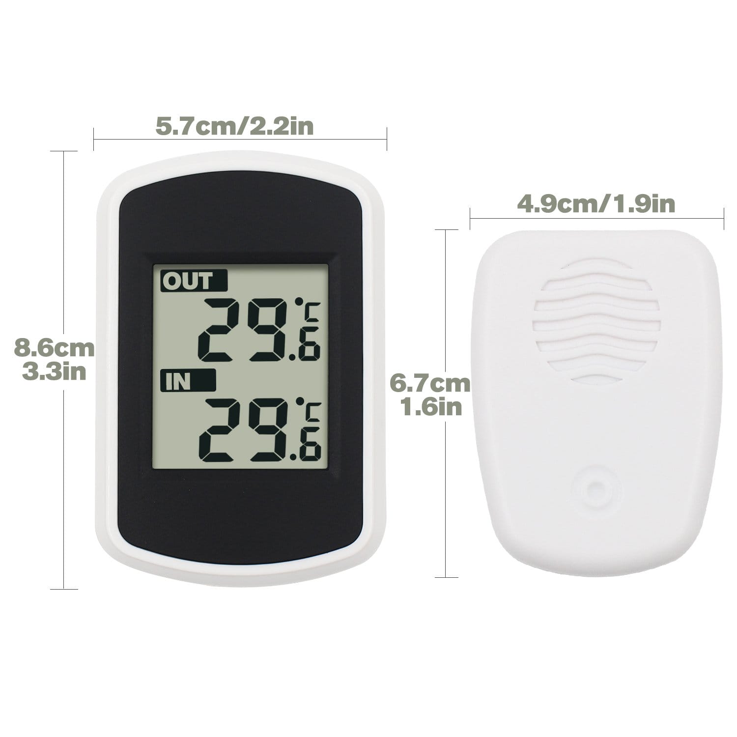 Cyfrowy bezprzewodowy termometr LCD do pomiaru temperatury wewnątrz i - obrazek 4