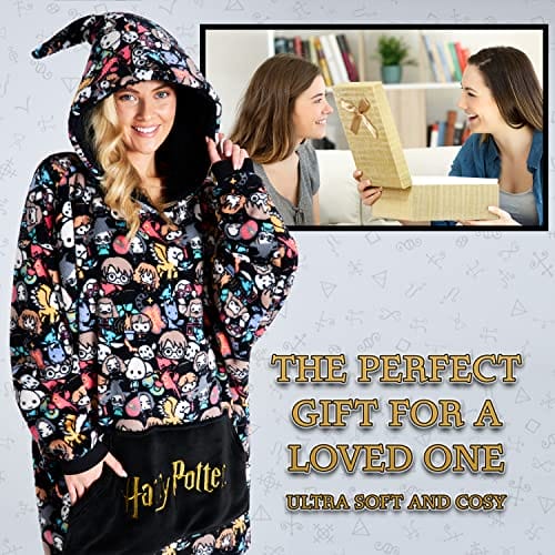 Harry Potter Koc z kapturem dla dzieci przytulny Hogwart ciepły koc po - obrazek 5