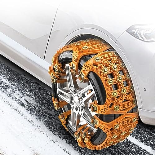 Blueshyhall - Uniwersalne łańcuchy śniegowe 8 sztuk, kompozytowy materiał, łatwy montaż, szerokość opon 165-255mm - obrazek 6