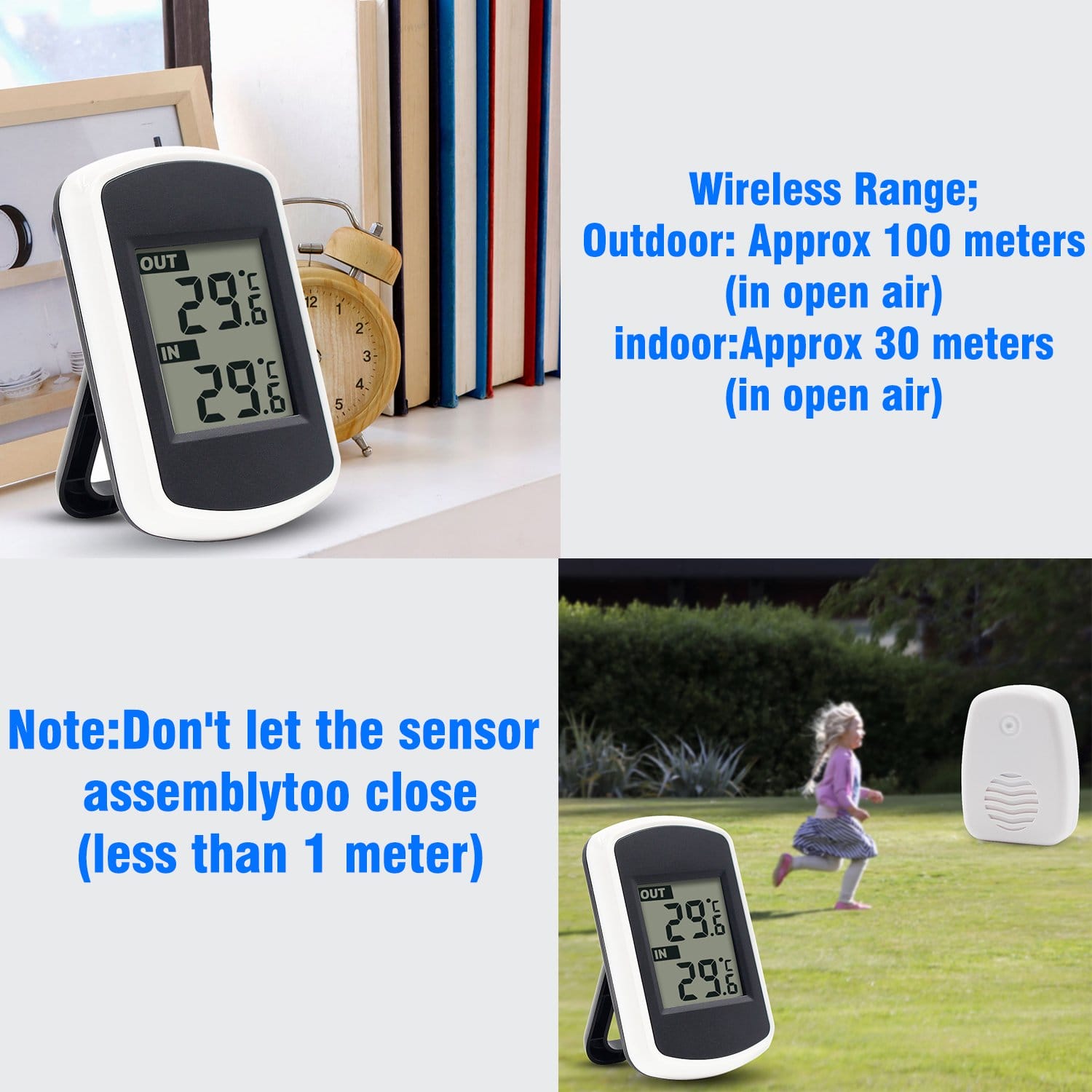 Cyfrowy bezprzewodowy termometr LCD do pomiaru temperatury wewnątrz i - obrazek 6